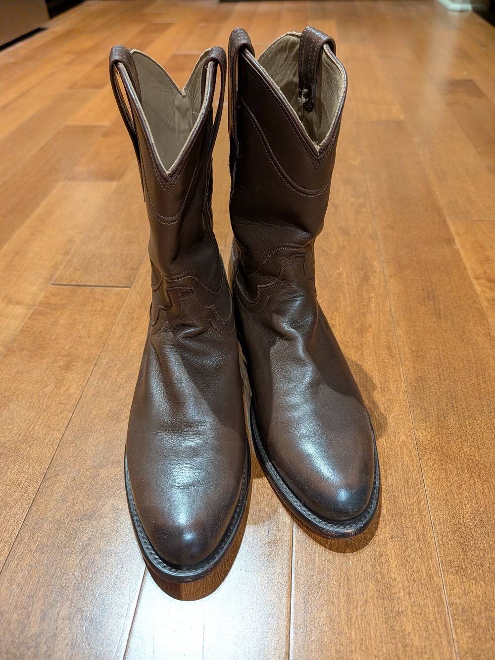 Tecovas The Earl Chocolate Calfskin Leather Cowboy Boots